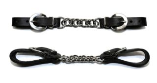Berlin custom leather Straight Leather Curb Chain Strap